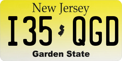 NJ license plate I35QGD