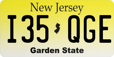 NJ license plate I35QGE