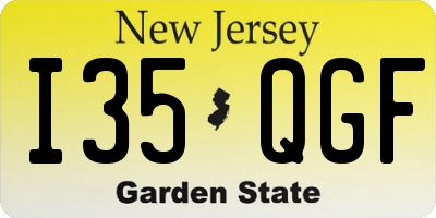 NJ license plate I35QGF