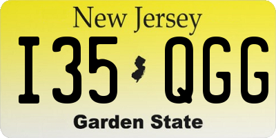 NJ license plate I35QGG