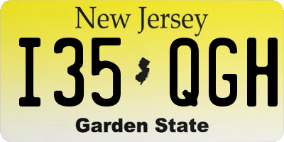 NJ license plate I35QGH