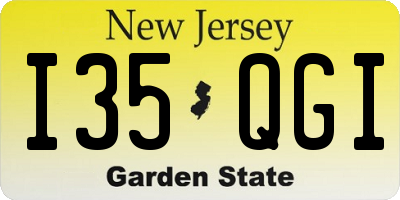 NJ license plate I35QGI