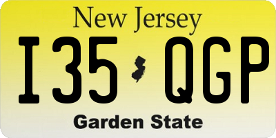 NJ license plate I35QGP
