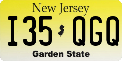 NJ license plate I35QGQ