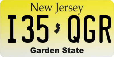 NJ license plate I35QGR