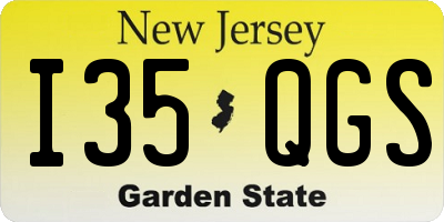 NJ license plate I35QGS
