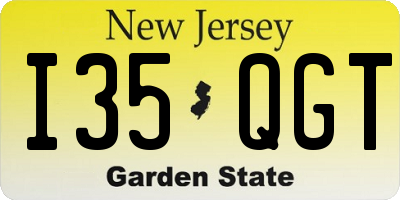 NJ license plate I35QGT