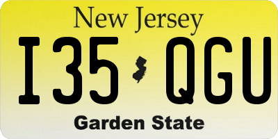 NJ license plate I35QGU