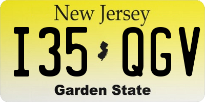 NJ license plate I35QGV