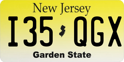 NJ license plate I35QGX
