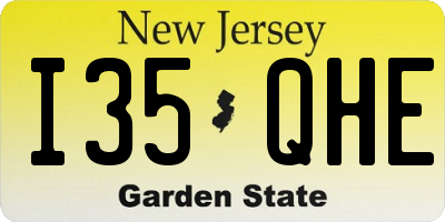 NJ license plate I35QHE
