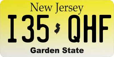 NJ license plate I35QHF