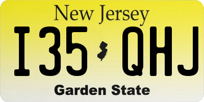 NJ license plate I35QHJ