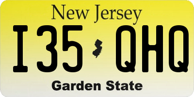 NJ license plate I35QHQ