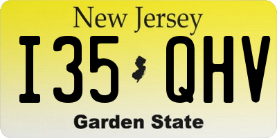 NJ license plate I35QHV