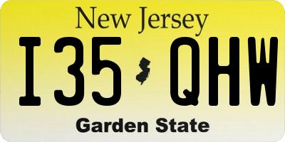 NJ license plate I35QHW