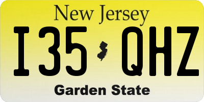 NJ license plate I35QHZ