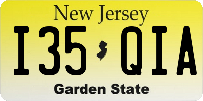 NJ license plate I35QIA