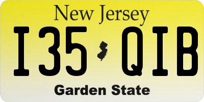 NJ license plate I35QIB
