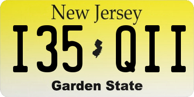 NJ license plate I35QII