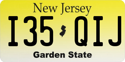 NJ license plate I35QIJ