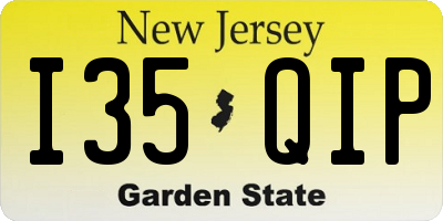 NJ license plate I35QIP