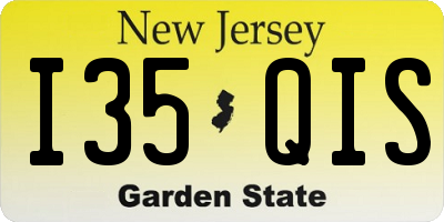 NJ license plate I35QIS