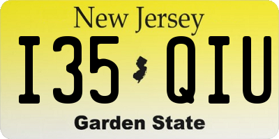 NJ license plate I35QIU