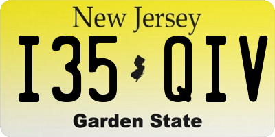 NJ license plate I35QIV