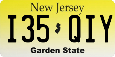 NJ license plate I35QIY