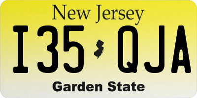 NJ license plate I35QJA