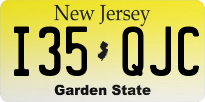 NJ license plate I35QJC