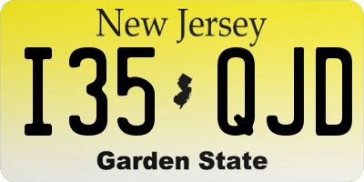 NJ license plate I35QJD