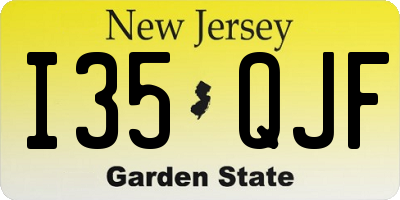 NJ license plate I35QJF