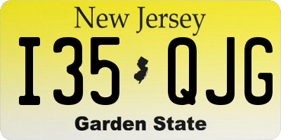 NJ license plate I35QJG