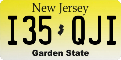 NJ license plate I35QJI