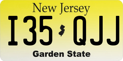 NJ license plate I35QJJ