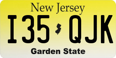 NJ license plate I35QJK