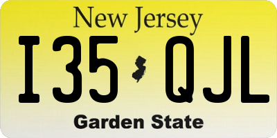 NJ license plate I35QJL