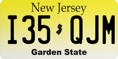 NJ license plate I35QJM