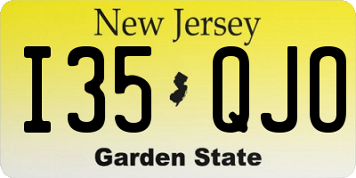 NJ license plate I35QJO