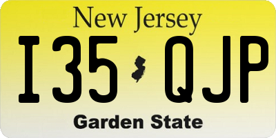 NJ license plate I35QJP