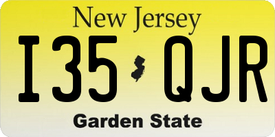 NJ license plate I35QJR