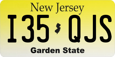NJ license plate I35QJS