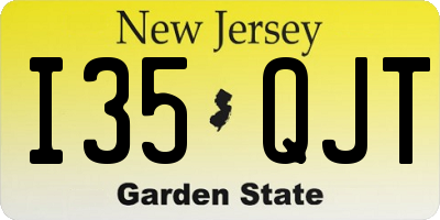 NJ license plate I35QJT