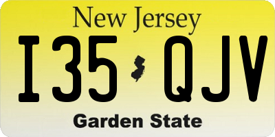 NJ license plate I35QJV