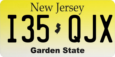 NJ license plate I35QJX