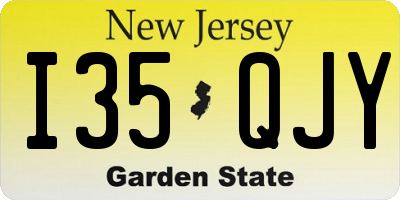 NJ license plate I35QJY