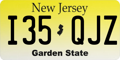 NJ license plate I35QJZ