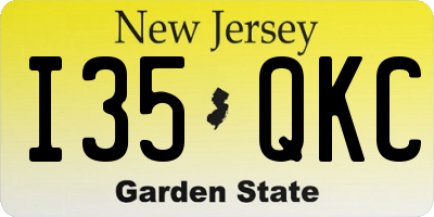 NJ license plate I35QKC